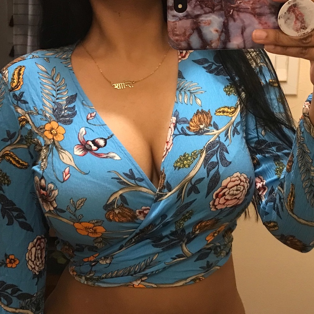 Cotton On wrap crop top